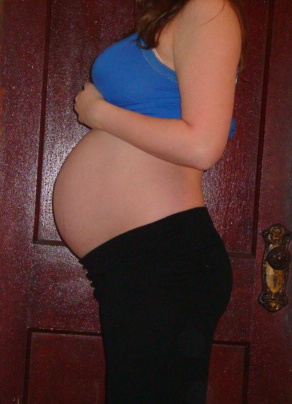9 month baby bump